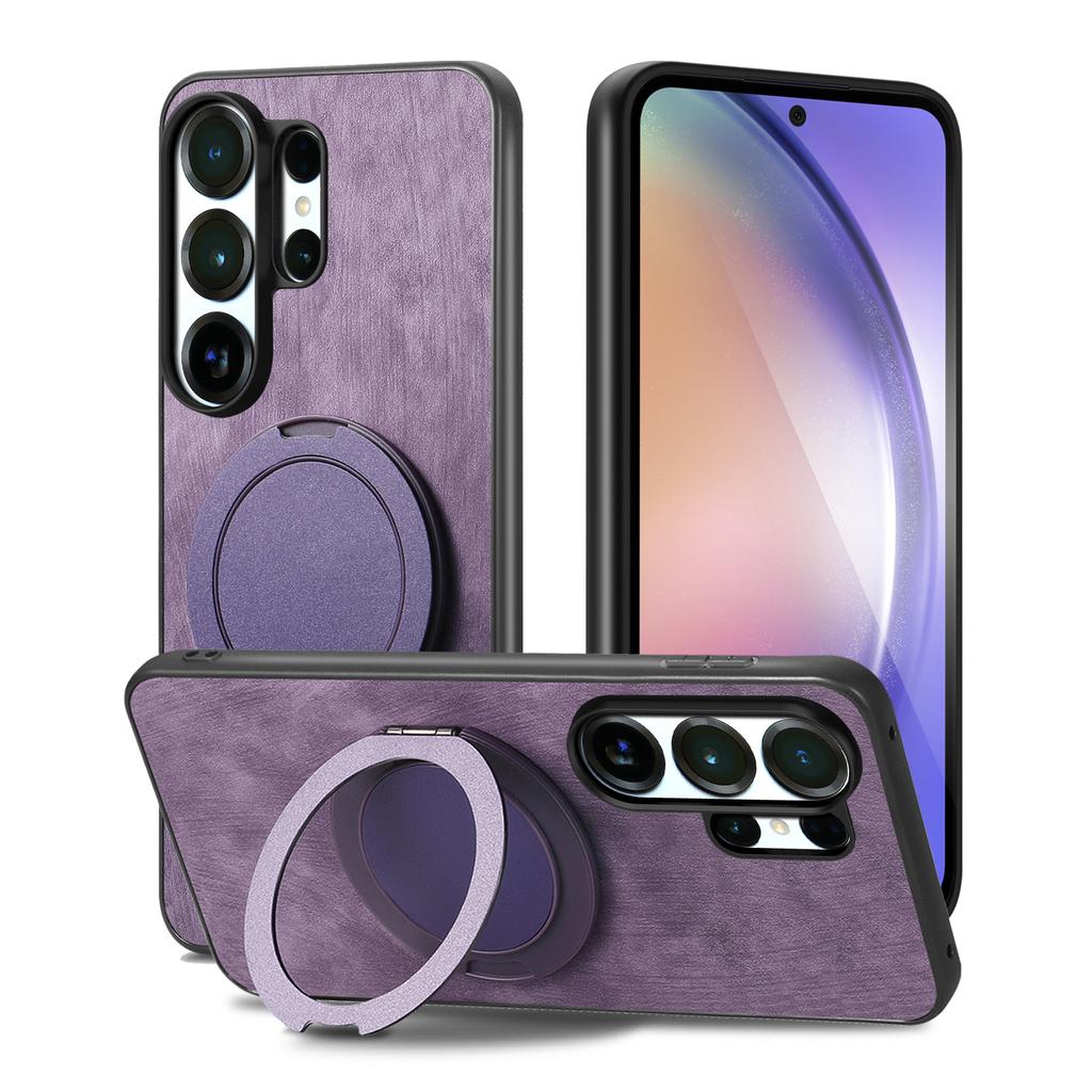 Manetic Bracket Stand Leather Phone Case for Samsung Galaxy S26 S23 S22 S25 S21 Ultra Plus Note20 S23 S24 FE S26 Ultra Cover