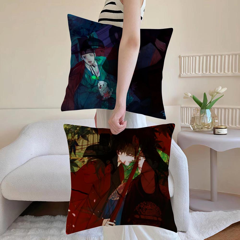 The GGhost Nocturne Pillow Case Antidustmite Pillowcase Invisible Zipper Silky Short Plush Sofa Cushion Cover