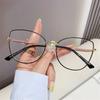 Cat Eye Metal Eyeglasses Frame Blue Light Blocking Support Customized Optical Glasses Anti Blue Light Glasses Eyewear