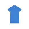 MLB Mode Sport Lässig Locker Basic Einfarbige Polokragen Kurzarm Kleid Damen Kleider Blau 31OP12131-07U