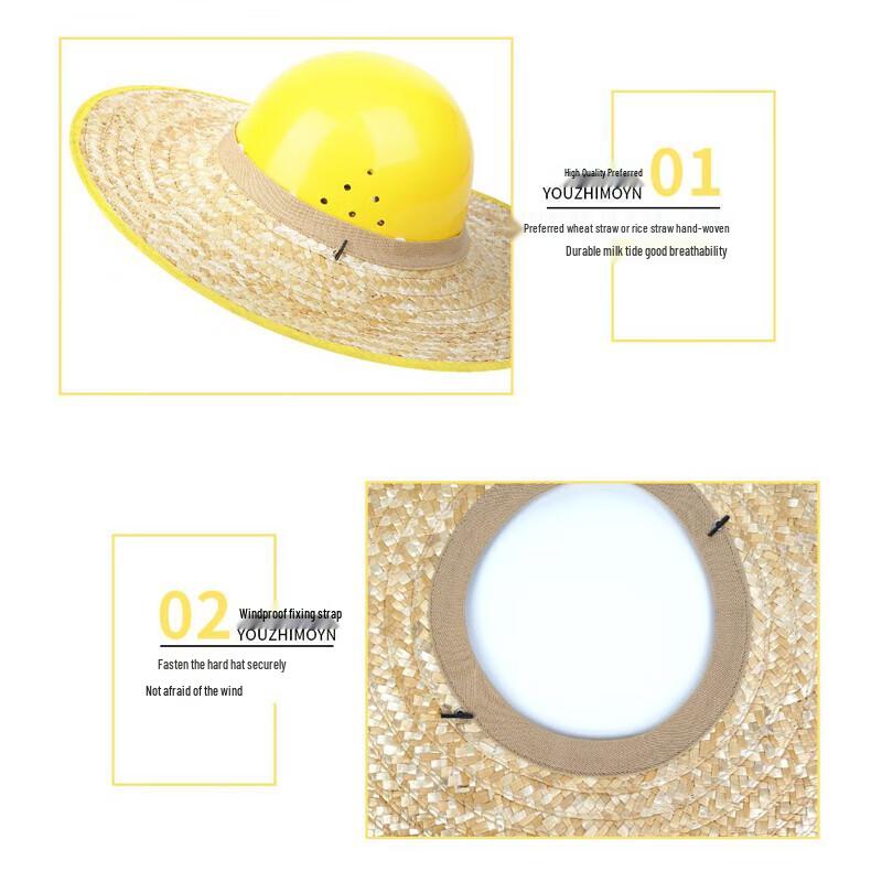 Farmer's Wide Brim Wheat Straw Sun Hat