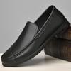 New Genuine Leather Men Casual Shoes Luxury Brand Mens Loafers Moccasins Breathable Slip On Black/white Driving Shoes Size 36-46