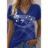 Women's T Shirt Print Graphic Plants Abstract Stylish Classic Casual Short Sleeve V Neck Regular Tops
