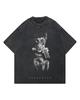 Streetwear Funny Doberman Dog Graphic, sprana czarna koszulka
