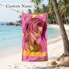 romance Custom Name Printed Beach Towel Personalized Soft Towel For Swimming Beach Travel
