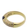 Used Sapphire 0.69ct, Diamonds 0.54ct, K18YG Ring Yellow Gold/sapphire #11(JP Size)