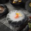 Hotel Dry Ice Plate Smoked Barbecue Planet Bowl Volcanic Stone Coal Ball Plate Molecular Cuisine Plate Concept Tableware