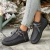 Fashion 2025 New Women's Chunky Sole Casual High-Top Shoes Plus Size Comfortable Flat Lace-Up Anti-Slip Ankle Boots Ladies Sneakers