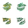 Elegant Green Open Leaf Napkin Rings Napkin Holders Accessories For Formal Dining And Home Decoration