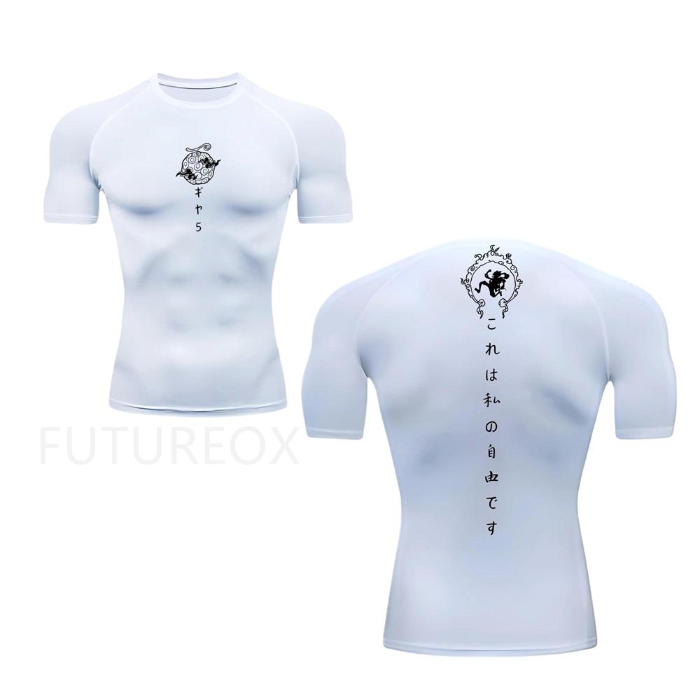 Summer Running T-Shirt for Men Short Sleeve Compression Shirt Gym Sports Top Quick Dry Moisture-Wicking Breathable Fitness Clothing