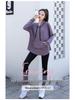 Felpa con cappuccio sportiva larga taglie forti da donna 2023 per fitness e yoga