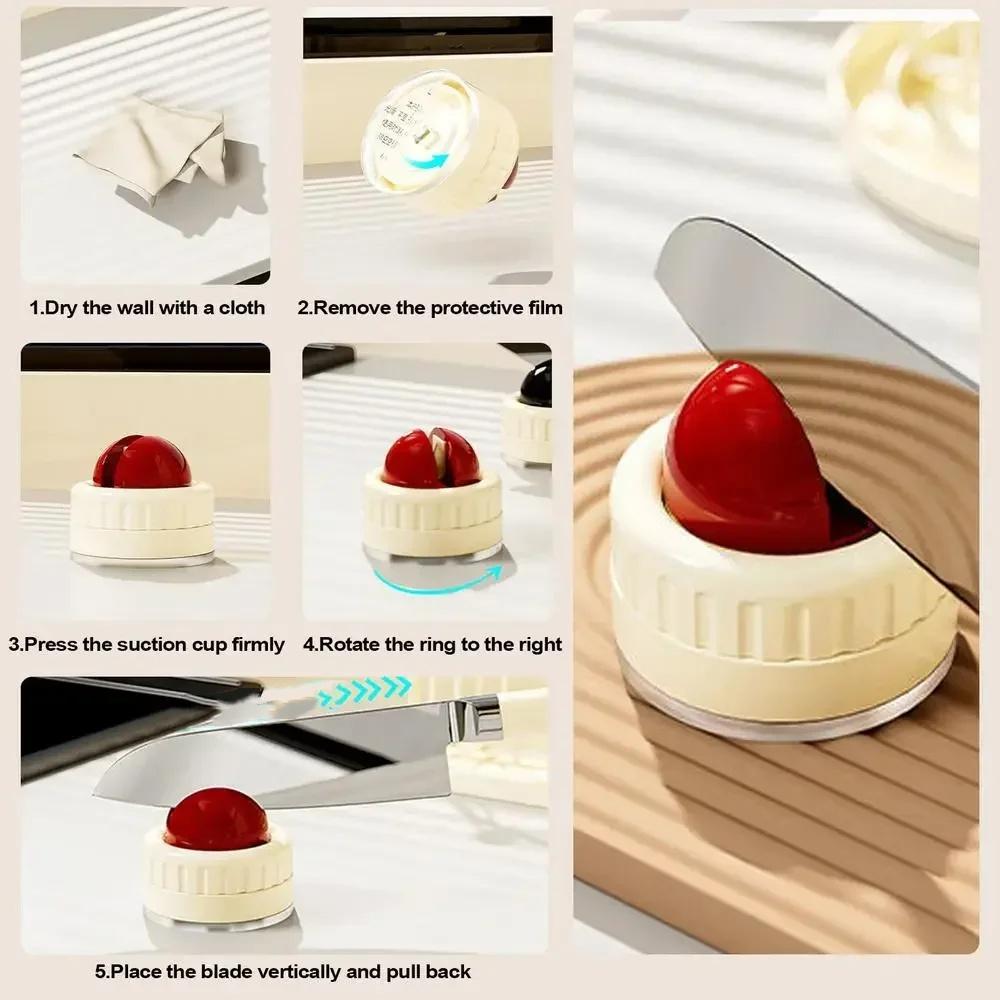1 BUC Pietră de ascuțit cu ventuză Ascuțitor profesional pentru cuțite Piatră de ascuțit cu ventuză Ascuțitoare Instrument de bucătărie