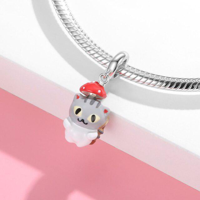 Colorful Enamel Beads Multiple Roles Pirate Warrior Animal Cat Charms 925 Silver Jewelry Making Fits Original Charm Bracelet