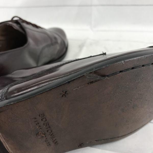 Vintage Bostonian Classic Leder Straight Tip Burgunder 27.0(GEBRAUCHT)