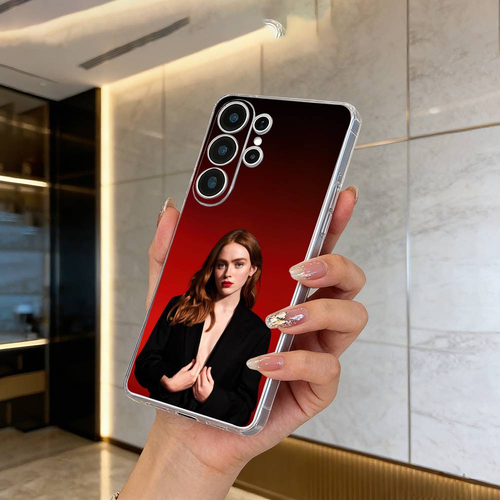 Actress-Sadie Sink Clear Soft Silicone Phone Case forSamsung S25, S24, S21, S22, S23, S30, Ultra, S20, Plus