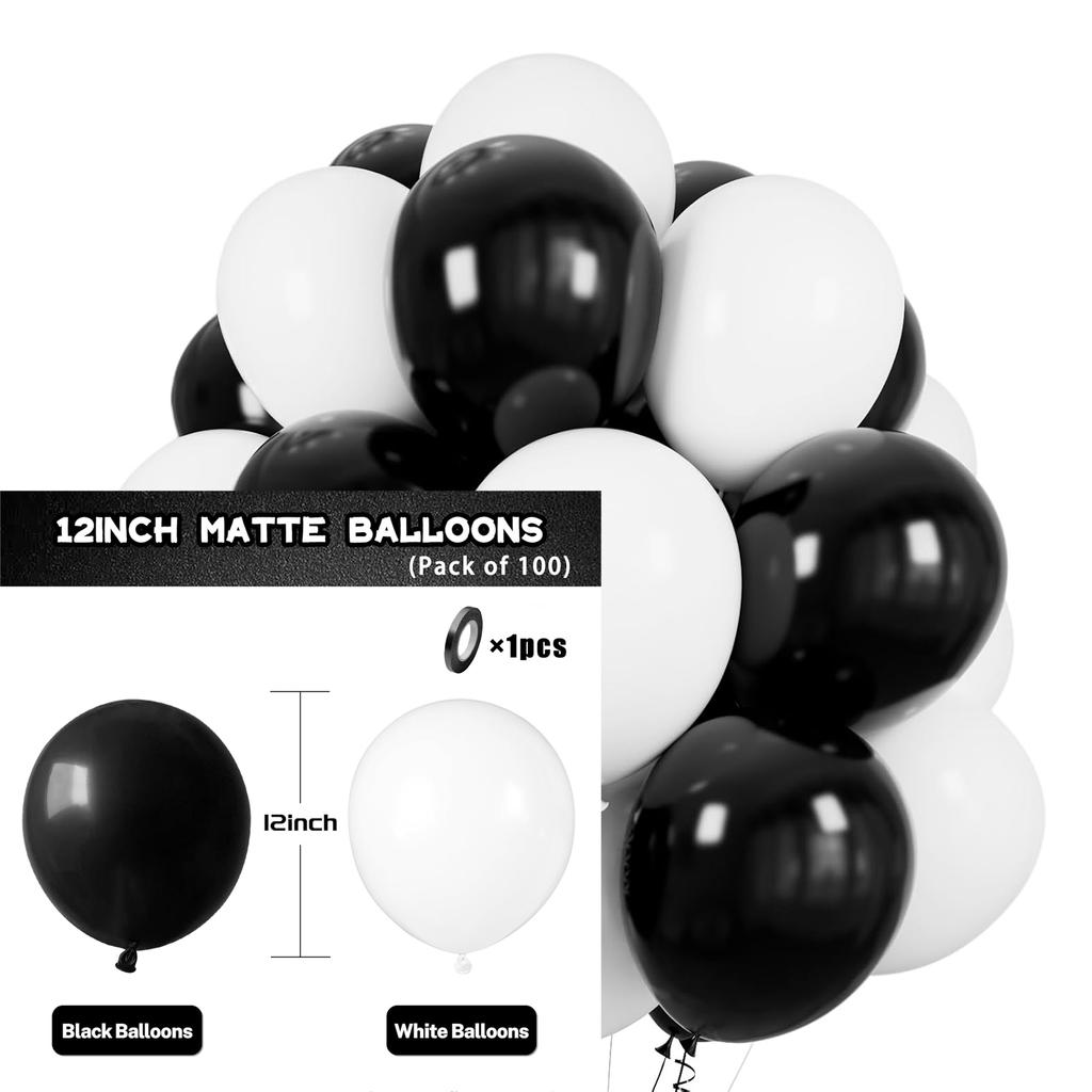 12inch 100pcs Multi-color Latex Balloon Set, Suitable for Weddings, Birthdays, Pop Parties, Bridal Showers, Family Gatherings