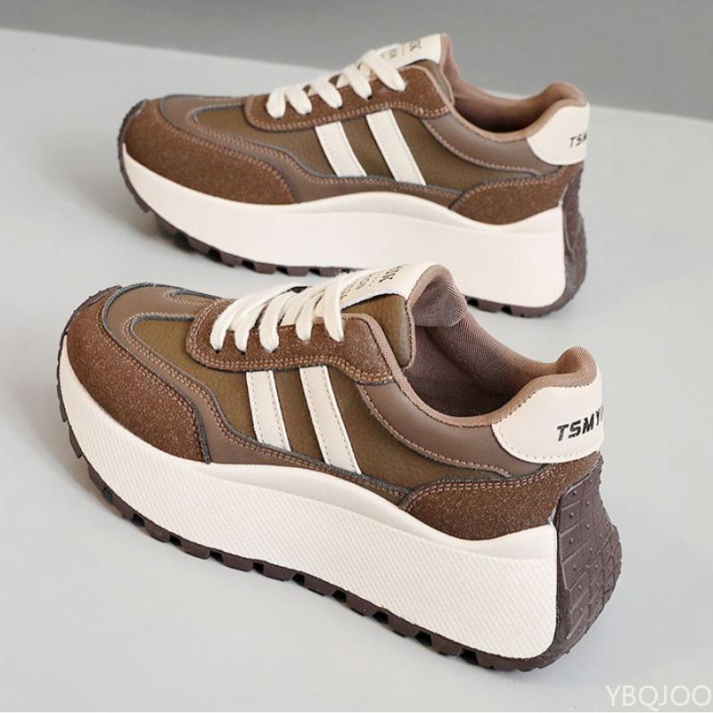 Neue Sommer-Herbst-Damenschuhe mit dicken Sohlen und erhöhter Höhe, lässige Sport-Schuhe, schlicht, bequem, modische Damenschuhe