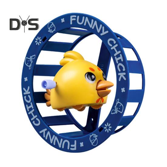 

Заводная игрушка-цыпленок из мультфильма, вращающееся на 360 градусов колесо, развивающая игрушка-цыпленок для малышей, мальчиков и девочек, заводная игрушка-вертушка в виде животного синий