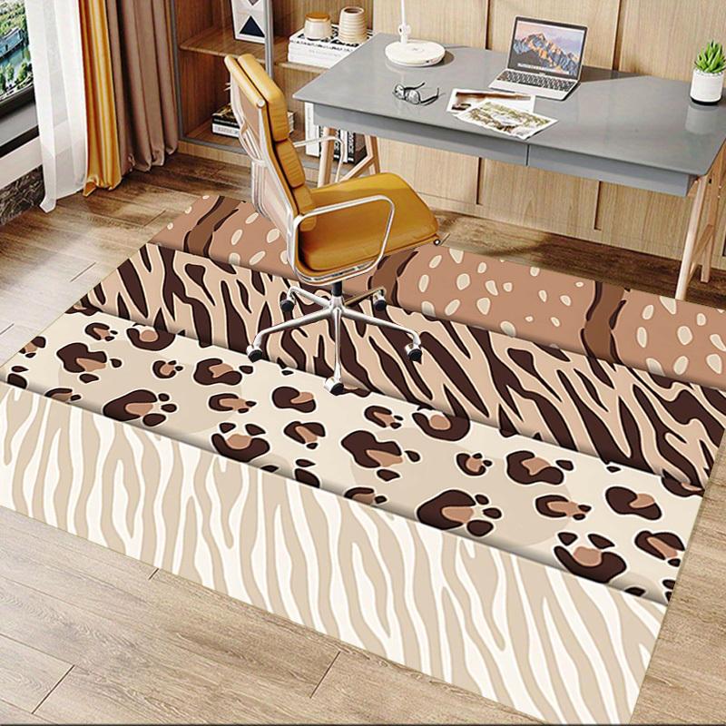 1PC Leopard Print Tiger Print Extra Large Non-Slip Floor carpet, Office, family, bedroom, Studio - Large Area Rug Indoor Rugs, Vibrant Colors-W284