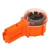 Toy Dart Clip Magazine 25 EVA Foam Soft Darts Plastic Round Drum Magazine for Shooting Game Orange