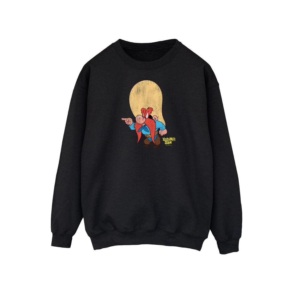Looney Tunes Mens Yosemite Sam Distressed Sweatshirt