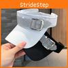 Cotton Sun Hat With Rhinestone Letters For Summer Outdoor Sun Protection