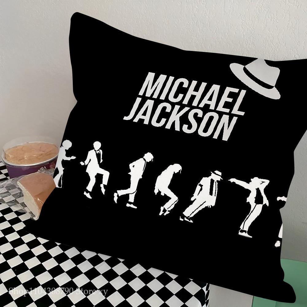 Povlak na polštář M-Michael Jackson Čtvercový polštář Ložnice Pohovka Volný čas Pohodlný polštář Auto Obývací pokoj Domácí dekorace