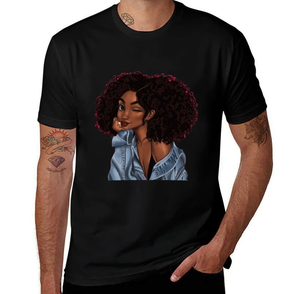 Afro girl TShirt Work Wear Lightweight Tee