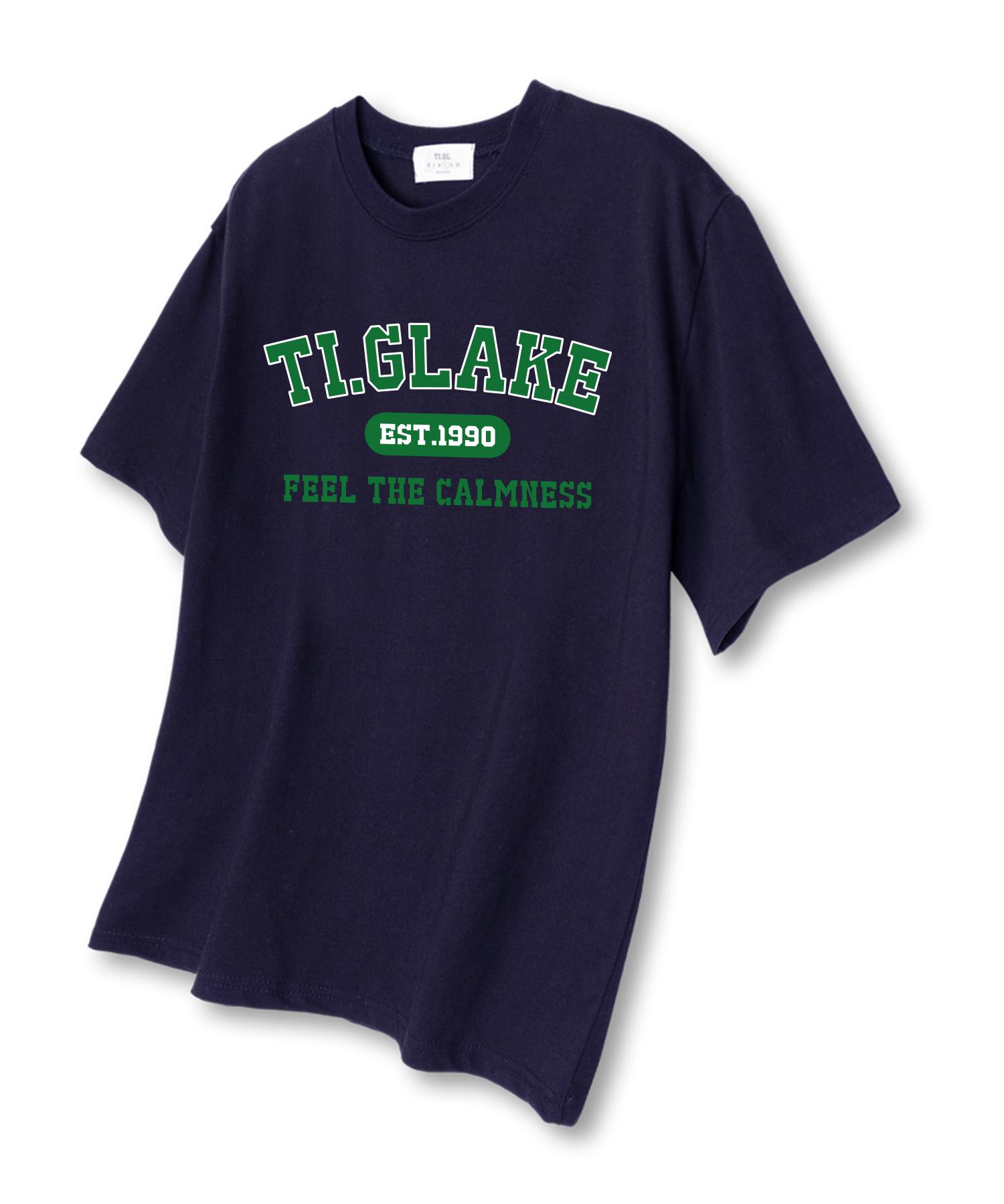 Glake Arch Basic Logo Oversized Short Sleeve T-Shirt Navy L