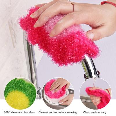 Cute Cleaning Cloth Tableware Wash Kitchenware Brushes Cleaning Rags Scouring Pad Dish Scrubber Sponge Dish Towel
