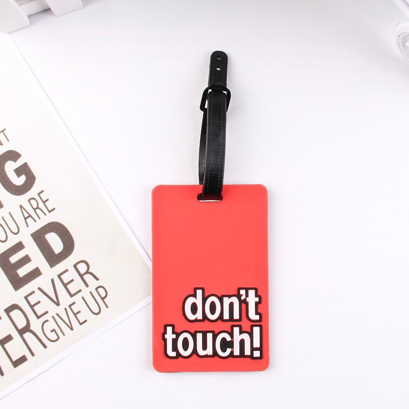 3D Letter PVC Luggage Tag with Boarding Pass Lanyard for Suitcases