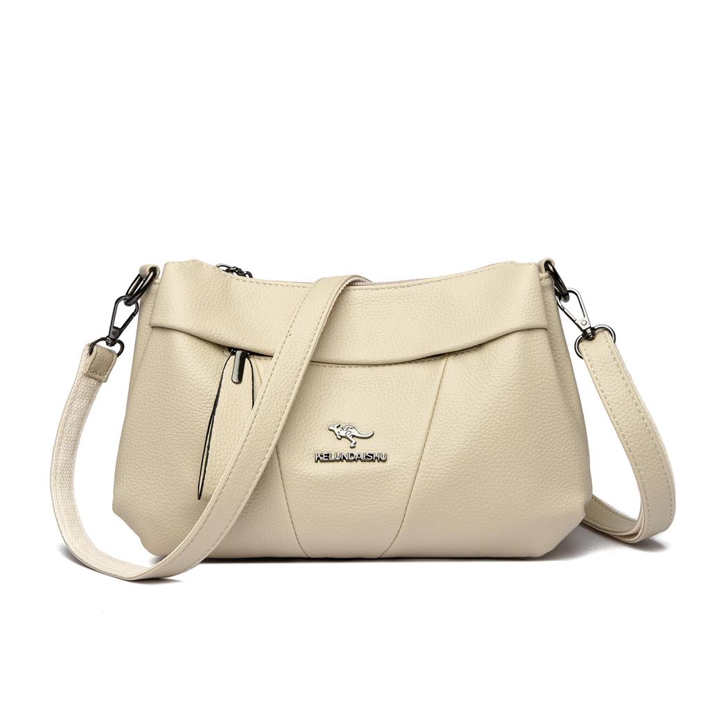 Ladies' Bucket Bag, Fashionable Soft Leather, Middle-aged Mom's Bag, Single-shoulder Bag, Crossbody Bag