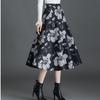 Women's High-End Summer Print A-Line Skirt - Slimming and Belly-Covering