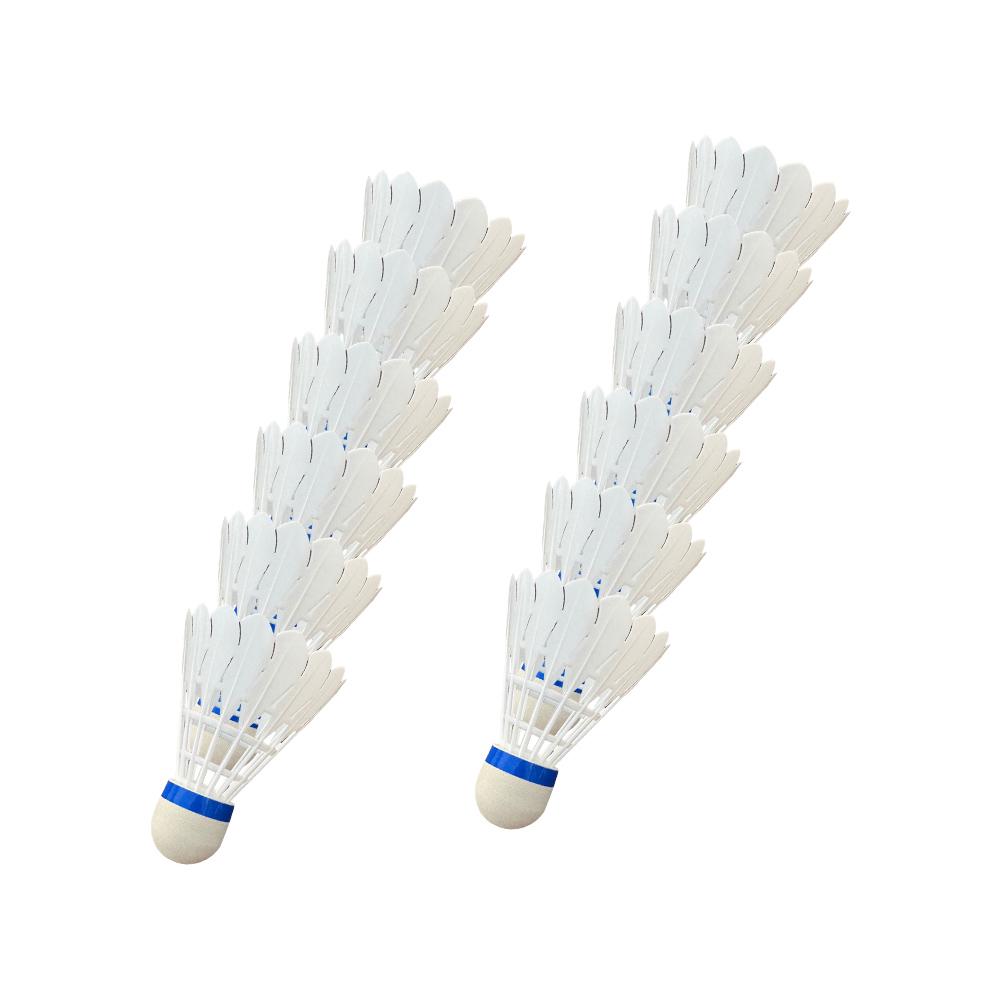 12 Stück Nylon Badminton, Langlebig, Speziell für Wettkampf und Training entwickelt, Outdoor- und Indoor-Übungs-Badminton