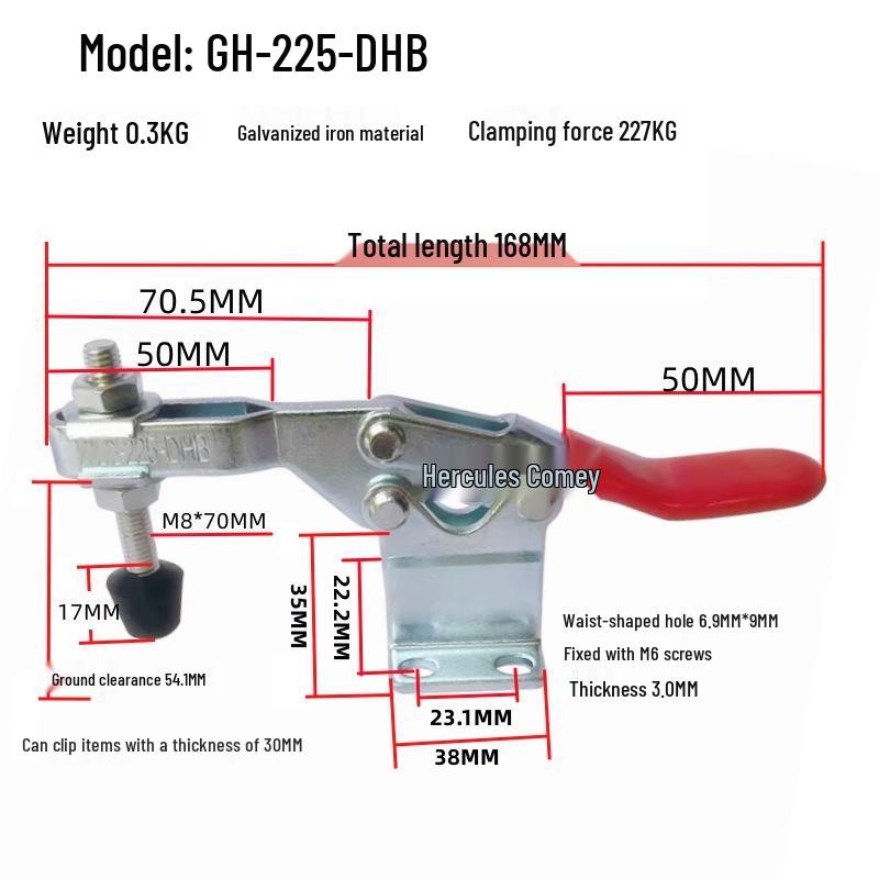 Quick Clamp GH201: Stainless Steel 201A Pliers, 201B Collet, 201C Fixture, 225D Toggle Clamp