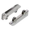 10 Pezzi 5mm Puleggia a Rullini Scorrevoli Acciaio Inossidabile Ruota per Porte Scorrevoli Ruota in Vetro Morsetto Puleggia Display