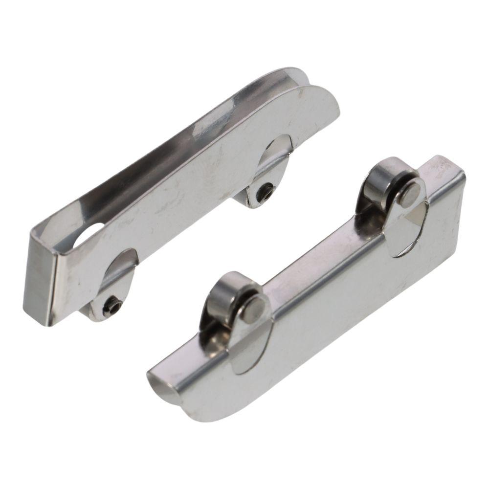 10 Pezzi 5mm Puleggia a Rullini Scorrevoli Acciaio Inossidabile Ruota per Porte Scorrevoli Ruota in Vetro Morsetto Puleggia Display