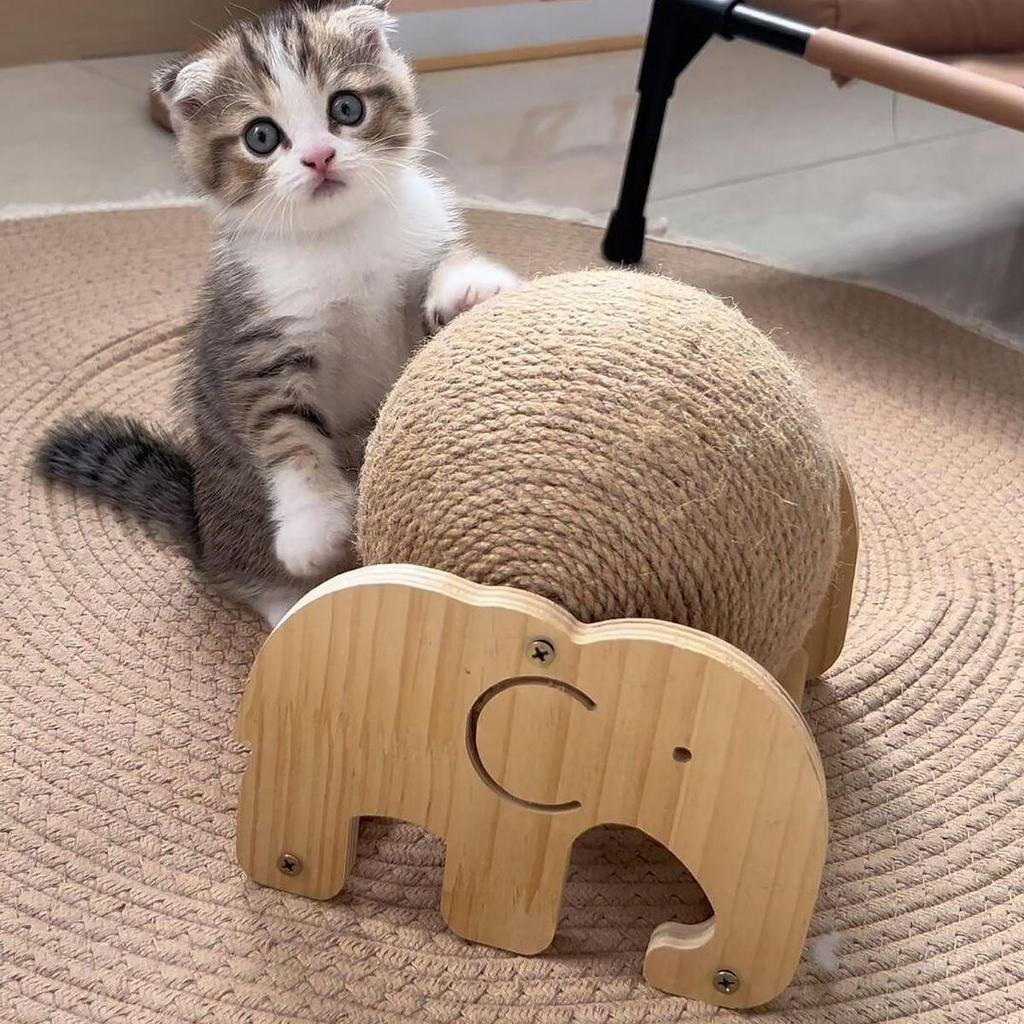 Durable Vertical Sisal Cat Scratch Ball & Tree Paw Board