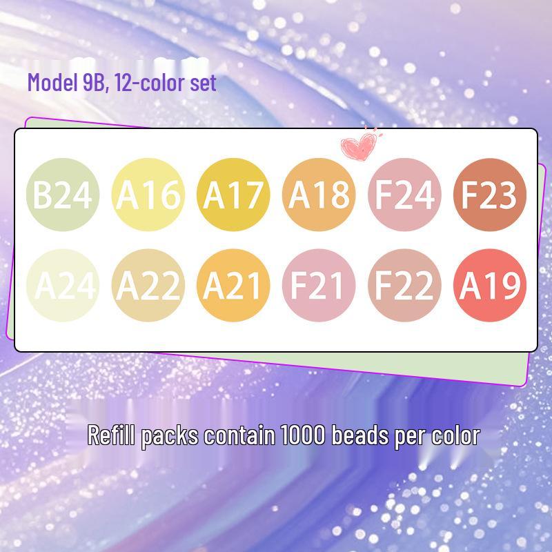 Pinbeads Fusion Beans Refill Pack: All-Color Series, 1000 Beads (2.6mm) for DIY Puzzle Crafting
