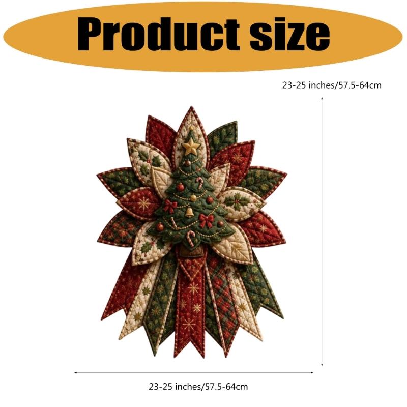 DIY Stoff-Weihnachtskranz Bastelset zum Handnähen einer strahlenden Patchwork-Dekoration für die Innen-Feiertagsdekoration