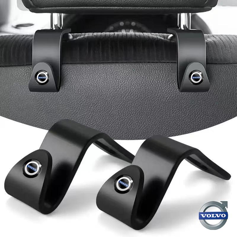 Lqrwg6 2Pcs Car Headrest Hooks Hanger Back Organizer Holder For Volvo XC90 V90 V60 XC60 V40 S80 S60 S90 C40 XC40 V70 XC70 C30 C70 EX90