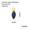 18K Gold-Plated Zircon Marquise Pendant DIY Jewelry Materials