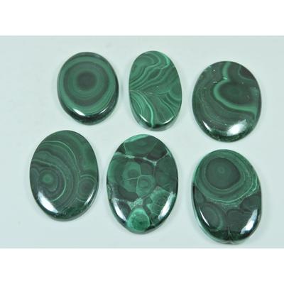 340Cts. Green Malachite Oval Cabochon Loose Natural Gemstone 06 Pcs Lot C-3057