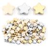 50pcs 15mm Star Wooden Beads Pentagram Loose Spacer Beads for Jewelry Making DIY Handmade Bracelets Neklace Decor Accessories