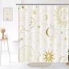 Retro Shower Curtain, 60S 70S Vintage Waterproof Polyester Fabric Bath Curtain Sets, Smile Face Pink Aesthetic Bathroom Curtains