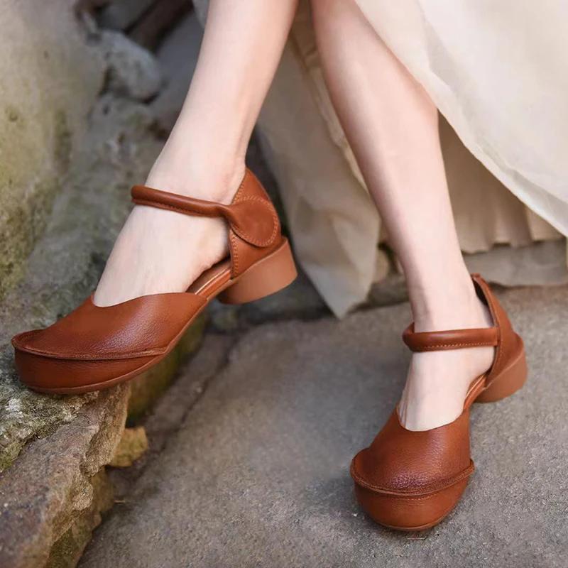 

Fashion Women Heeled Sandals Chunky Designer Shoes Woman Elegant Summer New 2025 Pumps Fashion Shoes Dress Sandalias 35