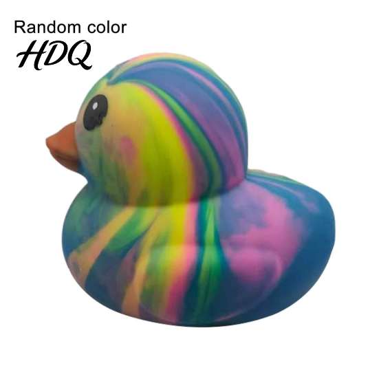 Gradient Duck Squeeze Toy Rainbow Stress Relief Toy, Slow Rise Colorful Rebound Soft Sensory Fidget Relievers