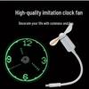 Tragbarer LED-Uhr-Ventilator: Kreatives USB-betriebenes Handheld-Geschenk