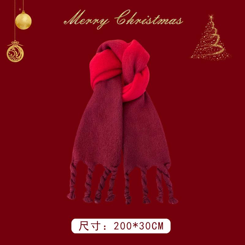 New Christmas Scarf Outdoor Fashion Casual Versatile Atmosphere Series Scarf Winter Warm Women's Shawl