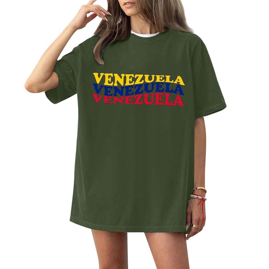 Women's And Men's Fashionable Round Neck Casual Print Short Sleeved T-shirt Top